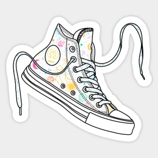 Gemini high tops - Pastel colours Sticker